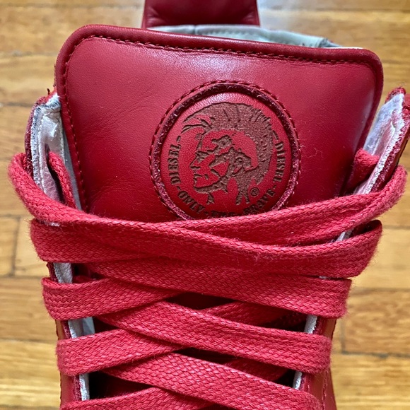 Diesel Men’s Red high top sneakers Size 8.5 - Picture 11 of 11